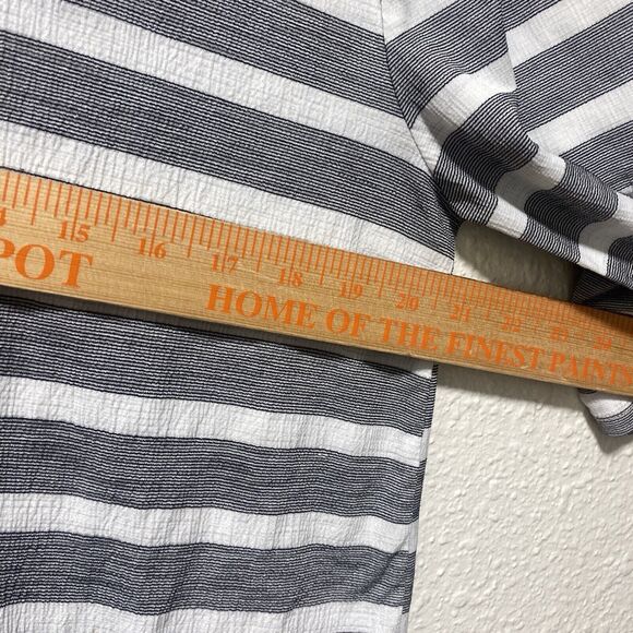 ava james tunic top xl gray white extra large stripes lightweight tt - Picture 9 of 11